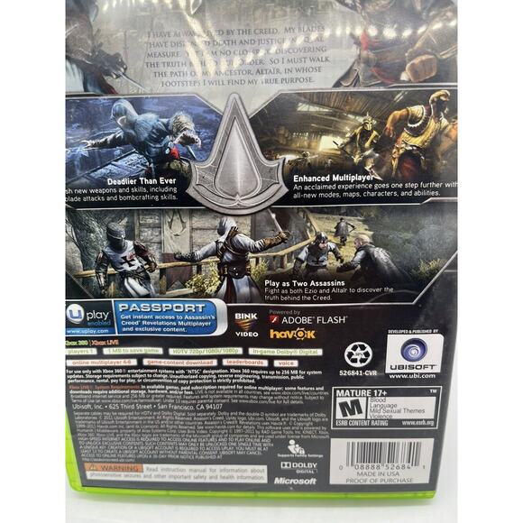 Assassin's Creed: Revelations CIB W/ Manual - Xbox 360 - Tested - Picture 3 of 7